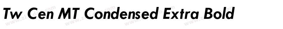 Tw Cen MT Condensed Extra Bold字体转换